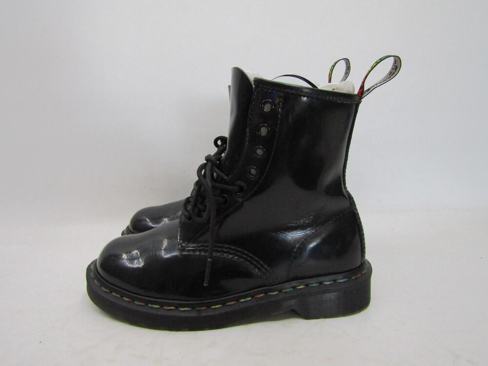 Dr. Martens Womens Size 6 M Black Leather Zip 8 Eye Ankle Fashion Boots Bootie
